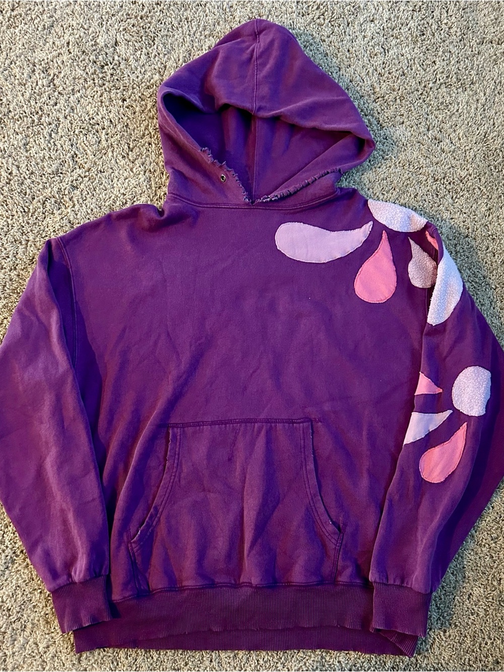 PREOWNED WE THE FREE FREE PEOPLE It’s A Vibe Purple Hoodie Size SMALL - Picture 2 of 6